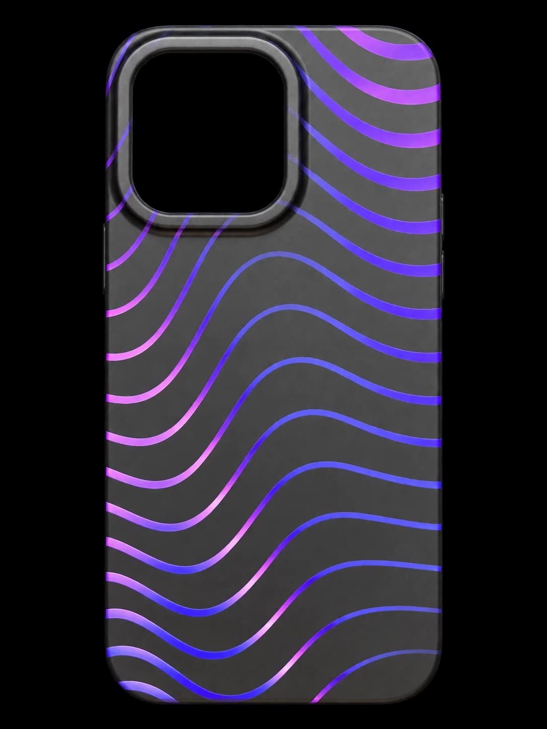 Purple waves case labelled for iPhone 14 Pro Max