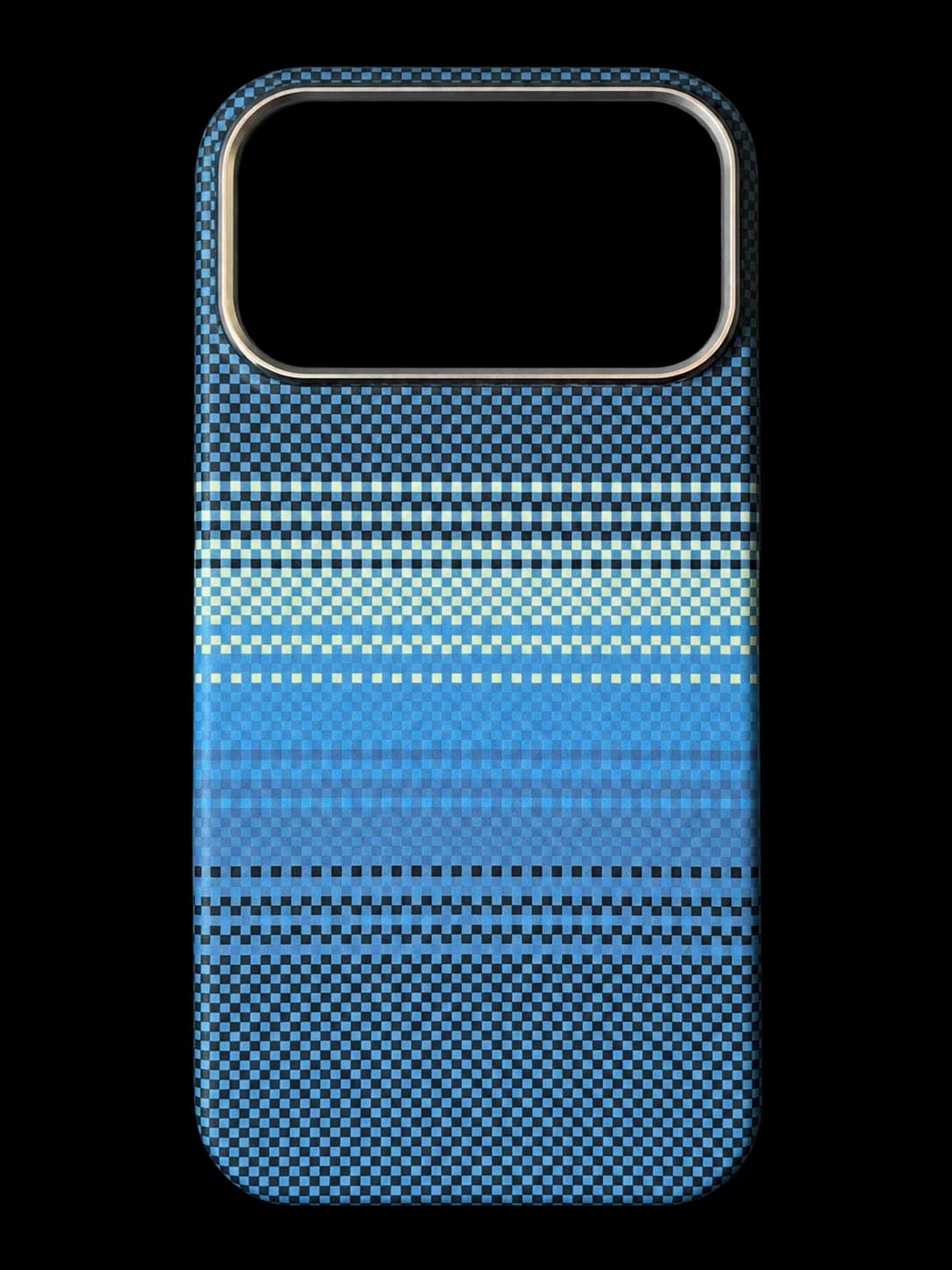 Blue woven stripe phone case