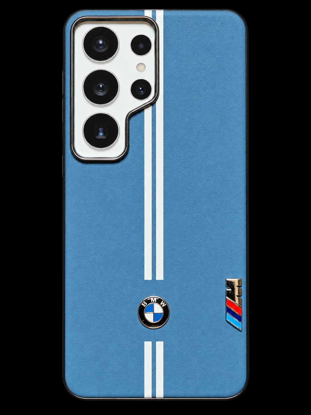 Blue racing stripe phone case