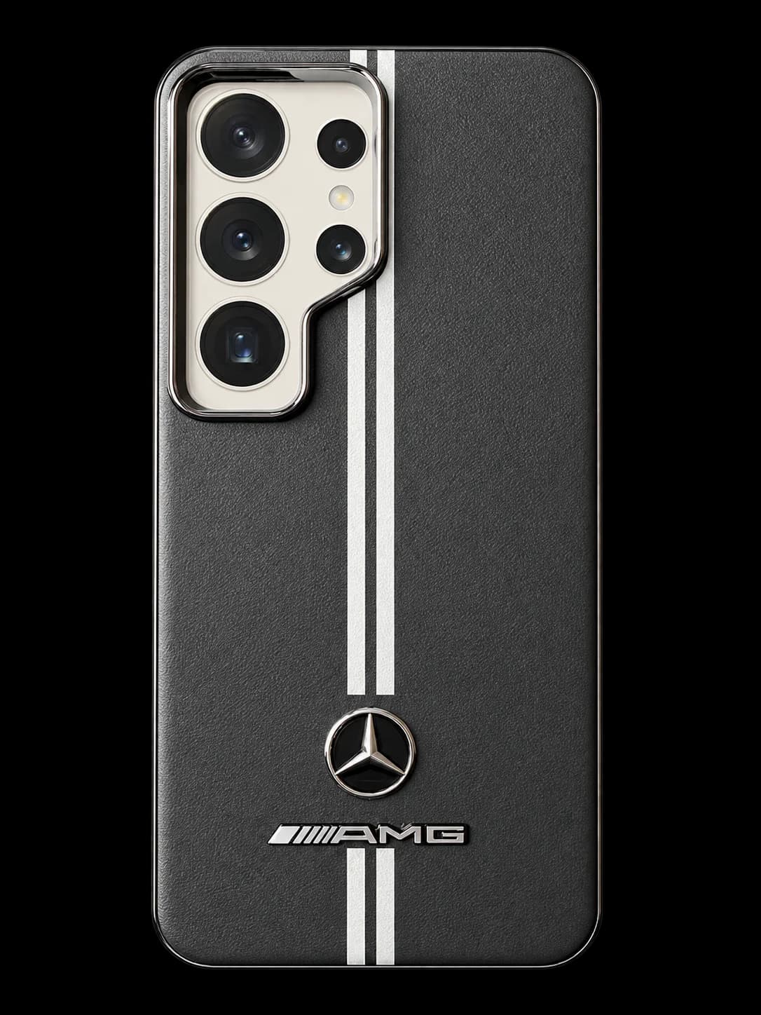 Black racing stripe phone case